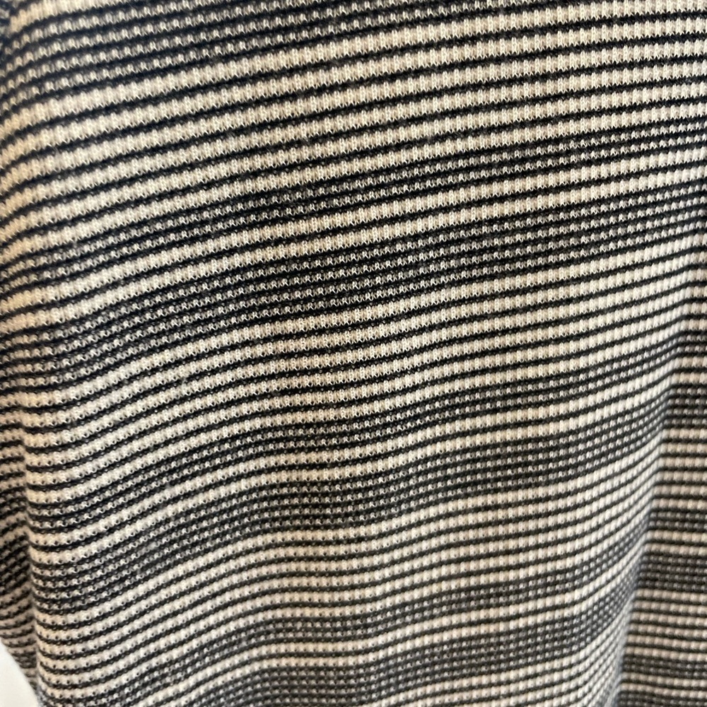 Marine Layer Lexi Rib Daytime Midi Dress in Black & White Stripe Size XS - Picture 2 of 7